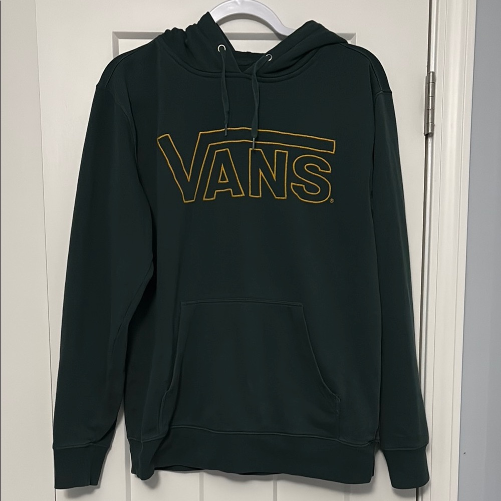 VANS Men’s dark green & yellow hoodie size: small